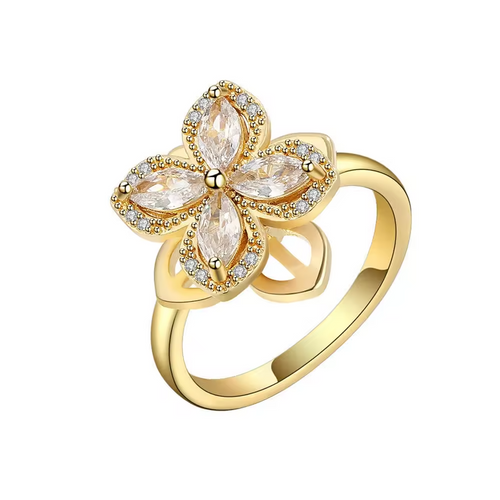 Floral fidget ring